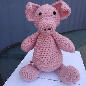 Pig free crochet along free crochet pattern