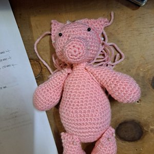 tester photo sooey the pig crochet along free crochet pattern